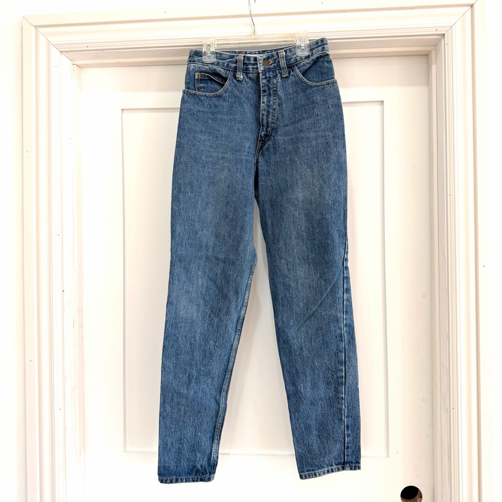 Guess Women’s Vintage 80’s 90’s Classic Logo Straight Blue Jeans